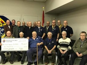 Members of the Knights of Columbus, Goderich. Front Row (L-R): Tim Martin, J.P. Rau, Vince Young, John Buchanan, Steve Winter, Jean Dumont, and Joe Austin. Back Row (L-R): Bill DeJong, Jim Shanahan, Bob Morris, John Tomiuk, Patrick Mihm, Gerry Rau, Peter VanDiepen, John Glazier, Pat Osborn, Joe Essery, Tony Denomme, Manfred Schmid, and Paul Smith. (Contributed Photo)