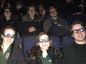 French immersion students at St. Benedict Catholic School had a chance to use their French speaking and listening skills in the IMAX Theatre at Science North. Supplied photo