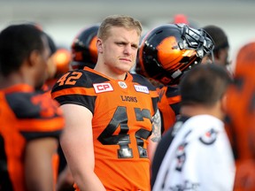 Brantford's Dakota Brush head to the B.C. Lions' training camp next month as he prepares for his second season in the Canadian Football League. (Photo courtesy B.C. Lions)