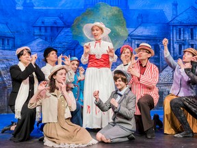 Carmen Davis (centre) stars as the title character in the Lighthouse Festival Theatre's production of Mary Poppins. The community show will debut April 20. Contributed photo