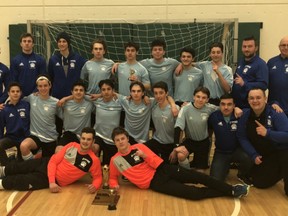 The St. Benedict Bears boys soccer team competed in two local indoor tournaments, earning a first and second-place finish. Photo supplied
