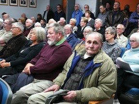 Tillsonburg Council chambers were overflowing at their April 9th meeting. On the agenda was a consultant's recommendation to allow heavy trucks on Baldwin Street. Council voted against the recommendation. (CHRIS ABBOTT/TILLSONBURG NEWS)