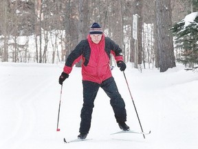 A skier plies the trails at Hiawatha Highlands