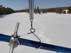 The North Bay-Mattawa Conservation Authority measures snow depth in North Bay, Corbeil and Chisholm.
Supplied Photo