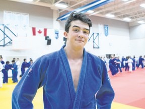 McKenzie Morgan at the Interprovincial Judo Camp at Lawrence Grassi Middle School gym on Saturday. Pam Doyle/ pamdoylephoto.com