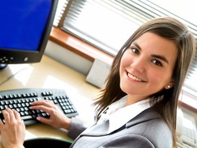 girl at desk