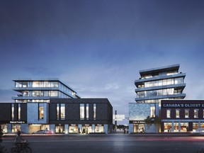 An artistic rendering of the Gibbard District project, seen from the street. Supplied photo