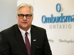 Ontario Ombudsman Paul Dube, shown in a file photo from 2016, has issued a report calling on St. Clair Township to apologize and forgive the debt of one of its residents after the municipality presented her with a bill for over $11,700 to cover bylaw expenses that Dube said the township had “no legal authority to charge.”
File photo/Postmedia Network