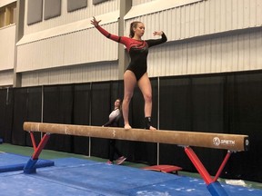 Fort Gymnastic Junior Olympic Level 7 Rayleen Sloman competed in her fifth and final provincial competition in Red Deer on April 13. Regardless of a recent injury, she placed fifth on beam and was ranked 17th overall.