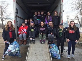 Fort Saskatchewan Fury players, coaches and families organized a bottle drive on April 14 at the Jubilee Recreation Centre parking lot to raise funds to support victims of the Humboldt Broncos April 6 bus crash.