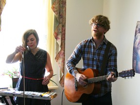 The duo, Young Novelists, Laura Spink and Graydon James played at Miramichi House April 14,