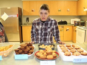 Alyssa Fuchs, 23, a graduate of the Work-Abilities program at Brantwood Community Services, has launched her own baking business. She offered some of her treats at an event on Friday celebrating the program. (Michelle Ruby/The Expositor)