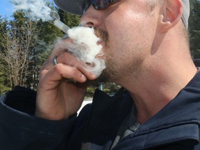 A citizen who identified himself only as Shane was among several who openly enjoyed smoking marijuana cigarettes during the 4/20 Timmins day held at the Mattagami River boat launch on Friday. The day was held to advocate for the rights of cannabis users in Canada. It is believe this was the first ever 4/20 celebration held in Timmins.
