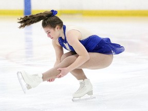 Marina De Paolis of the Walden Figure Skating Club runs through her program during the Sudbury Figure Skating Club's Let's Skate 2018 in Sudbury, Ont. on Sunday April 15, 2018. The event attracted skaters from all of Ontario and Quebec.Gino Donato/Sudbury Star/Postmedia Network