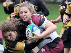 File photo: Ava Chauvin was a proud member of the Wallaceburg Tartans girls rugby team, as shown here in a 2016 file photo. Chauvin, who had plans to enter the health care field, died on Friday evening following a car crash on Border Road.