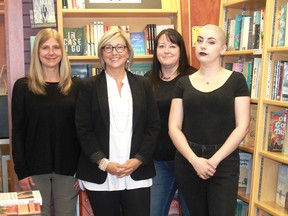 The Book Keeper's staff will be celebrating Canadian Independent Bookstore Day at their Northgate Plaza location on Saturday, April 28 from 9:30 a.m. to 5:30 p.m. From left are Robin Hiller, Susan Chamberlain, Julie Vrolyk and Erin Percival.
CARL HNATYSHYN/SARNIA THIS WEEK
