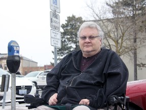Stratford resident Peter Zein, who is also a member of the city's accessibility advisory committee, was the leading voice in a proposal to give residents and visitors with valid accessible parking permits the option of paying or not for using regular parking spaces across the city. (JONATHAN JUHA/THE BEACON HERALD)