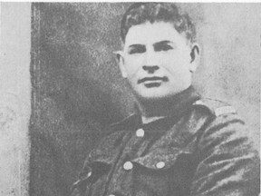 Corp. Harry Garnet Bedford Miner, a Victoria Cross recipient, is shown. (Handout)