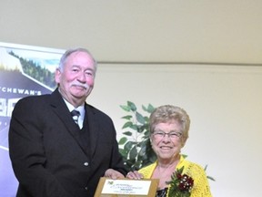 Pat Brown was named Citizen of the Year at the annual Carrot River Business Awards for her volunteer efforts.