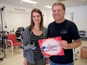 Research co-ordinator Stephanie Marrocco (left) and scientist Dalton Wolfe have organized a charity run in London May 6 that will benefit Wings For Life Spinal Cord Research Foundation. (Chris Montanini/Londoner)