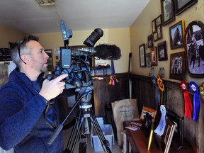 Freelance videographer Chris Atkins shoots footage for a commercial promoting the Norfolk County Fair's Horse Show Legacy Fund at the farm of Vicki Cork, just east of Simcoe. The two-minute commercial will be shared on social media and shown prior to movies at The Strand Theatre. JACOB ROBINSON/Simcoe Reformer