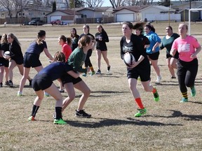 The Fort High Sting senior girls rugby team were finally able to take to the field after weeks of cold weather. The Sting will be taking to the field for their first regular season game next week.