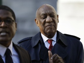 Bill Cosby arrives during jury deliberations in his sexual assault retrial, Thursday, April 26, 2018, at the Montgomery County Courthouse in Norristown, Pa.