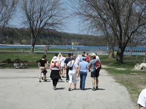 Hikers in the annual 'Hike for Hospice' at Bluewater Park in Wiarton, May 7, 2017. This year's hike is on Sunday, May 6, with hikes planned for Wiarton, Oliphant, Lion's Head and Tobermory. Submitted photo