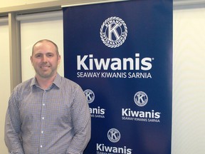 Dr. Blake Pearson spoke about the benefits of medical marijuana at the April 24 meeting of Sarnia's Seaway Kiwanis Club. (Carl Hnatyshyn/Postmedia Network)