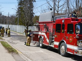 After responding to a fire at the Tom Patterson Theatre in the early afternoon Thursday (pictured), Stratford firefighters had to return to the site just before 4 p.m. to address a gas leak. Galen Simmons/The Beacon Herald/Postmedia Network