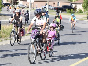 Cyclists take part in the Share the Road Ride in 2016. The Sudbury Cyclists Union is inviting people to ride along with them this year during its weekly community bike rides, starting May 3. (Gino Donato/Sudbury Star file photo)