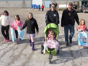 The Lucknow Chamber of Commerce pushes forward with a community clean up for almost two decades. In support of the Pitch in Canada program the Lucknow community gathered on Thursday April 26, 2018 for the 19th year to canvass the town and surrounding area to pick up waste. Participants returned to the Lucknow Arena with recyclables that were sorted and the garbage found around the town was taken away. (Ryan Berry/ Kincardine News and Lucknow Sentinel)