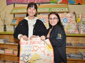 Students from Siming High School in the city of Ningbo, China are in Sudbury this week participating in an exchange with Lockerby Composite School. The visit began on April 29 with a Canadiana welcome reception where the students from China met their host families. Xuan Shuhan received a warm welcome from Bella Matarazzo. Supplied photo