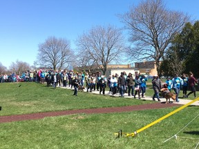 The second-annual Hike for Hospice raised more than $60,000 for the facility recently. Taking place at Mud Creek Trail in Chatham on Sunday, over 400 people came out. (Handout)