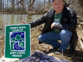 Todd Sleeper, who started the Friends of the Thames, has created a petition urging the Ontario government to implement a deposit return system for recyclable drinking containers, similar to what’s in place for empty liquor bottles and cans. Mike Hensen/Postmedia News