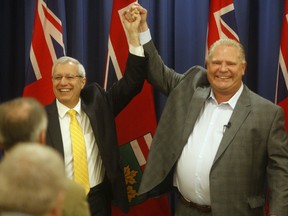 Tory leader Doug Ford spent two hours in North Bay talking to supporters at The Grande about the Northlander, health care and education. Ford has also promised to eliminate the carbon tax and reduce individual taxes.