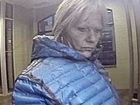 The woman police suspect of taking and using a bank card from an ATM in Kingston, Ont. on March 18, 2018. Photo supplied by Kingston Police