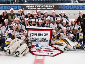 The Park-laden St. Albert Slash won their second straight national title at the Esso Cup last weekend in Nova Scotia. Photo Supplied