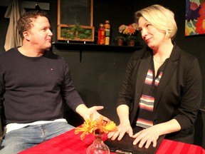 Marc Beaudette and Ssndra Forsell star in Sault Theatre Workshop's production of Wrong for Each Other.