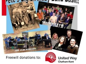 The Sons of Kent Brewing Co. will host four local bands to help raise money for the United Way of Chatham-Kent on Saturday.