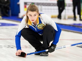 Lead Hannah Airey from Cochrane was part of the U18 female curling team that went on to Nationals and won a bronze medal in St. Andrews New Brunswick.