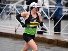 Brantford's Krista DuChene recently finished third in the Boston Marathon. (Submitted Photo)