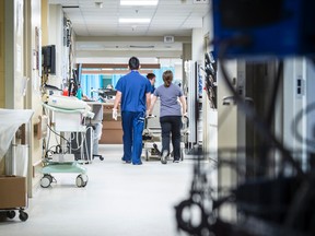 The hallway between Section A and B in the Emergency Department at Kingston General Hospital in Kingston, Ont. on Monday April 30, 2018.Matthew Manor/KHSC