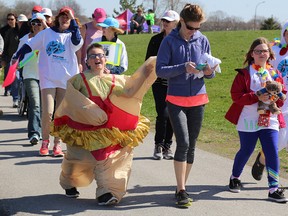 Participants young and old, some dressed in costumes, took part in the Alzheimer Society Hastings-Prince Edward's Quinte West/Brighton Walk for Memories Saturday in Trenton.