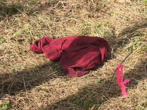On Saturday, searchers discovered the sweater Cardinal was wearing the night he disappeared 500 metres from the Fishing Lake turn off going east.