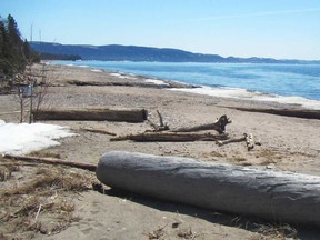 The warm sand of the Agawa beach in Lake Superior Park is a welcome reprise after the long winter of 2018.