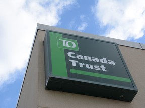 TD Canada Trust located in Mayerthorpe closed on May 4. (Peter Shokeir | Mayerthorpe Freelancer)
