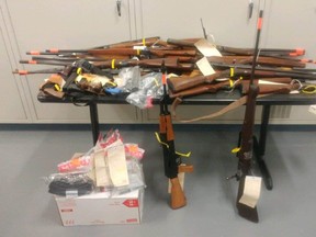 Brantford police said that 43 firearms were turned in during a month-long gun amnesty in April. (Submitted Photo)