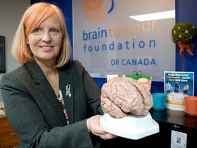Brain Tumour Foundation of Canada CEO Susan Marshall and her staff are making a statement with orange highlights for Brain Tumour Awareness Month. The local organization, which has plenty of upcoming events planned, is also handing out grey ribbons. (CHRIS MONTANINI\LONDONER)