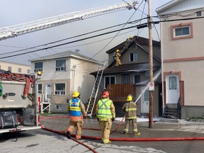 Fire scene at 150 Sixth Avenue in Timmins on Wednesday May 9, 2018. LEN GILLIS / Postmedia Network